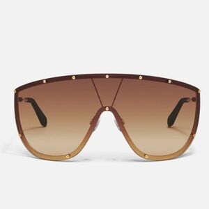 Quay Australia On Set 70mm Oversize Shield Sunglasses New in Case
